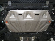 Защита алюминиевая Alfeco для картера и КПП Hyundai Verna III 2005-2010